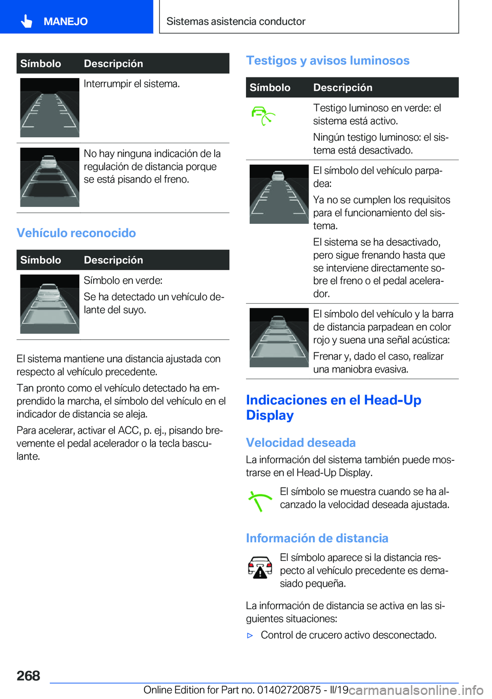 BMW X7 2019  Manuales de Empleo (in Spanish) �S�