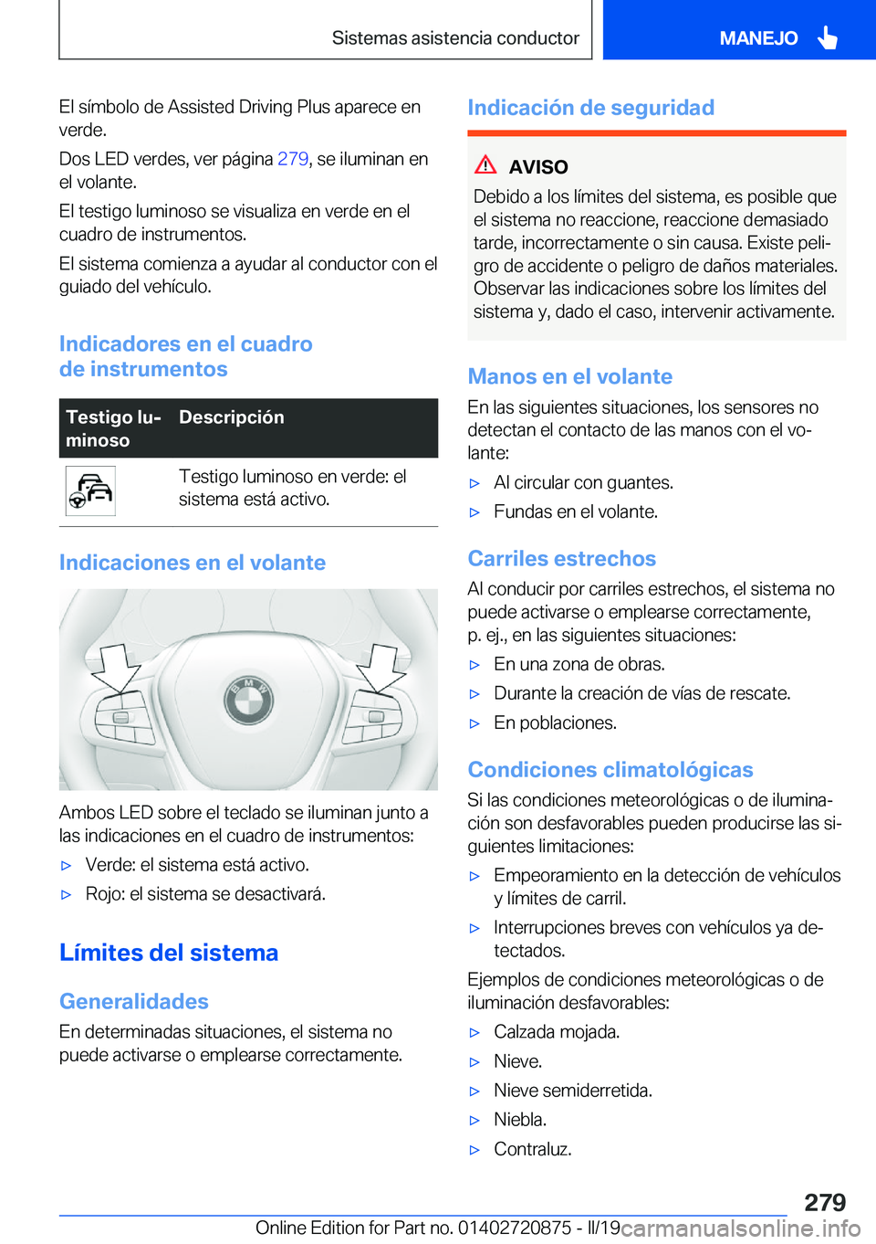 BMW X7 2019  Manuales de Empleo (in Spanish) �E�l��s�