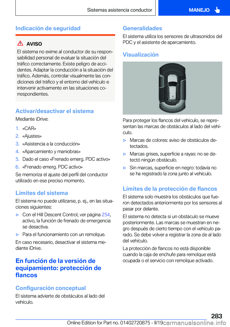 BMW X7 2019  Manuales de Empleo (in Spanish) �I�n�d�i�c�a�c�i�