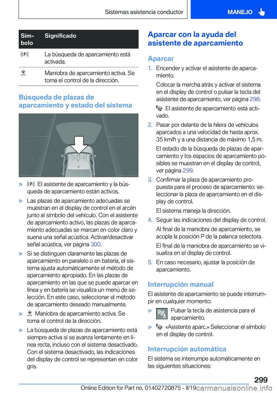 BMW X7 2019  Manuales de Empleo (in Spanish) �S�