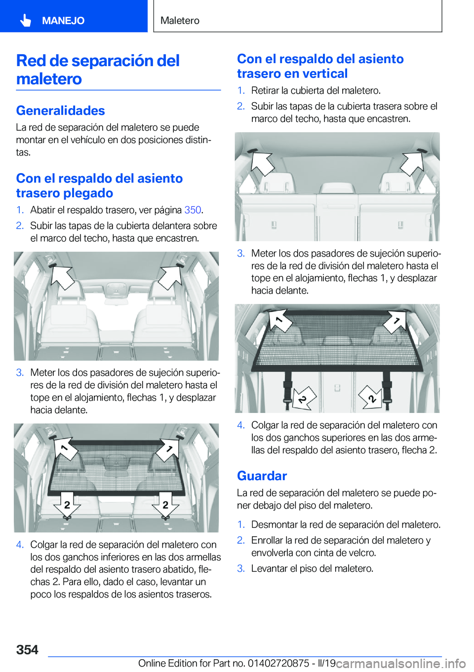 BMW X7 2019  Manuales de Empleo (in Spanish) �R�e�d��d�e��s�e�p�a�r�a�c�i�