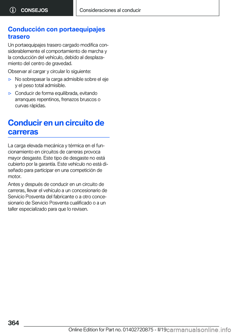 BMW X7 2019  Manuales de Empleo (in Spanish) �C�o�n�d�u�c�c�i�