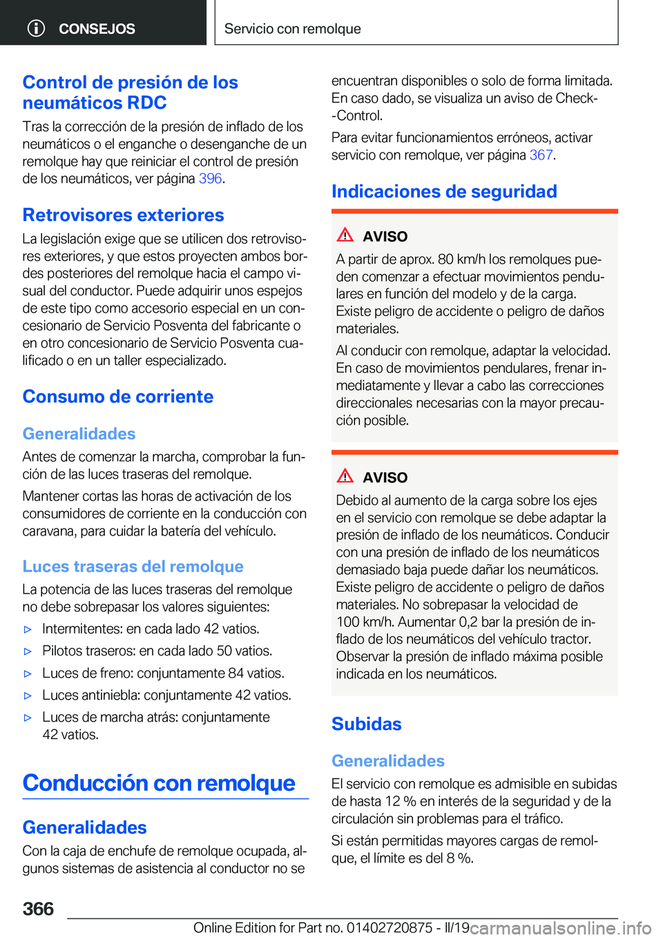 BMW X7 2019  Manuales de Empleo (in Spanish) �C�o�n�t�r�o�l��d�e��p�r�e�s�i�