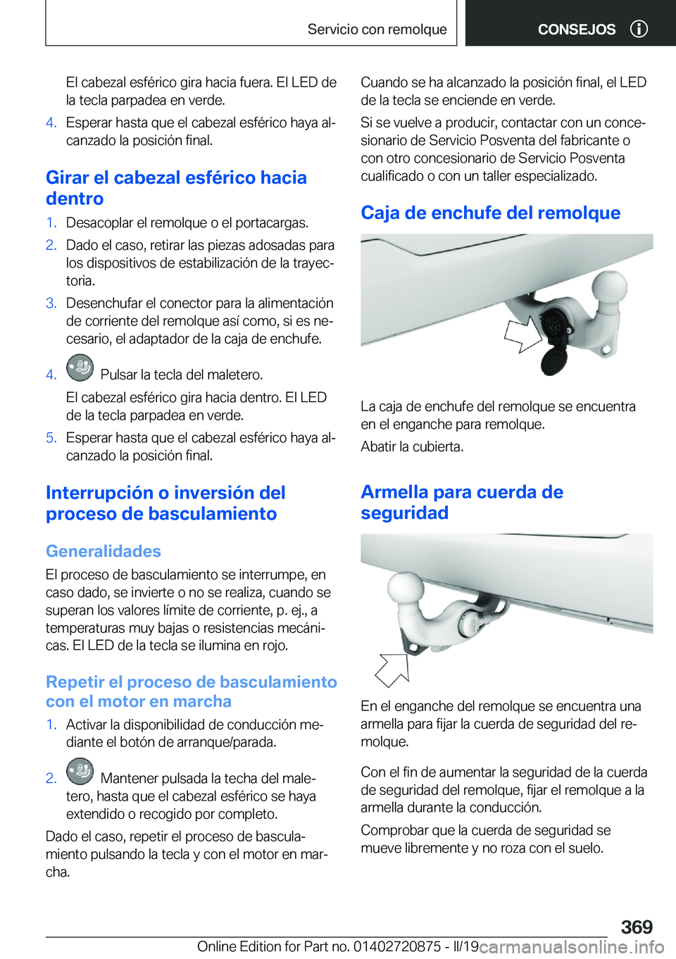 BMW X7 2019  Manuales de Empleo (in Spanish) �E�l��c�a�b�e�z�a�l��e�s�f�