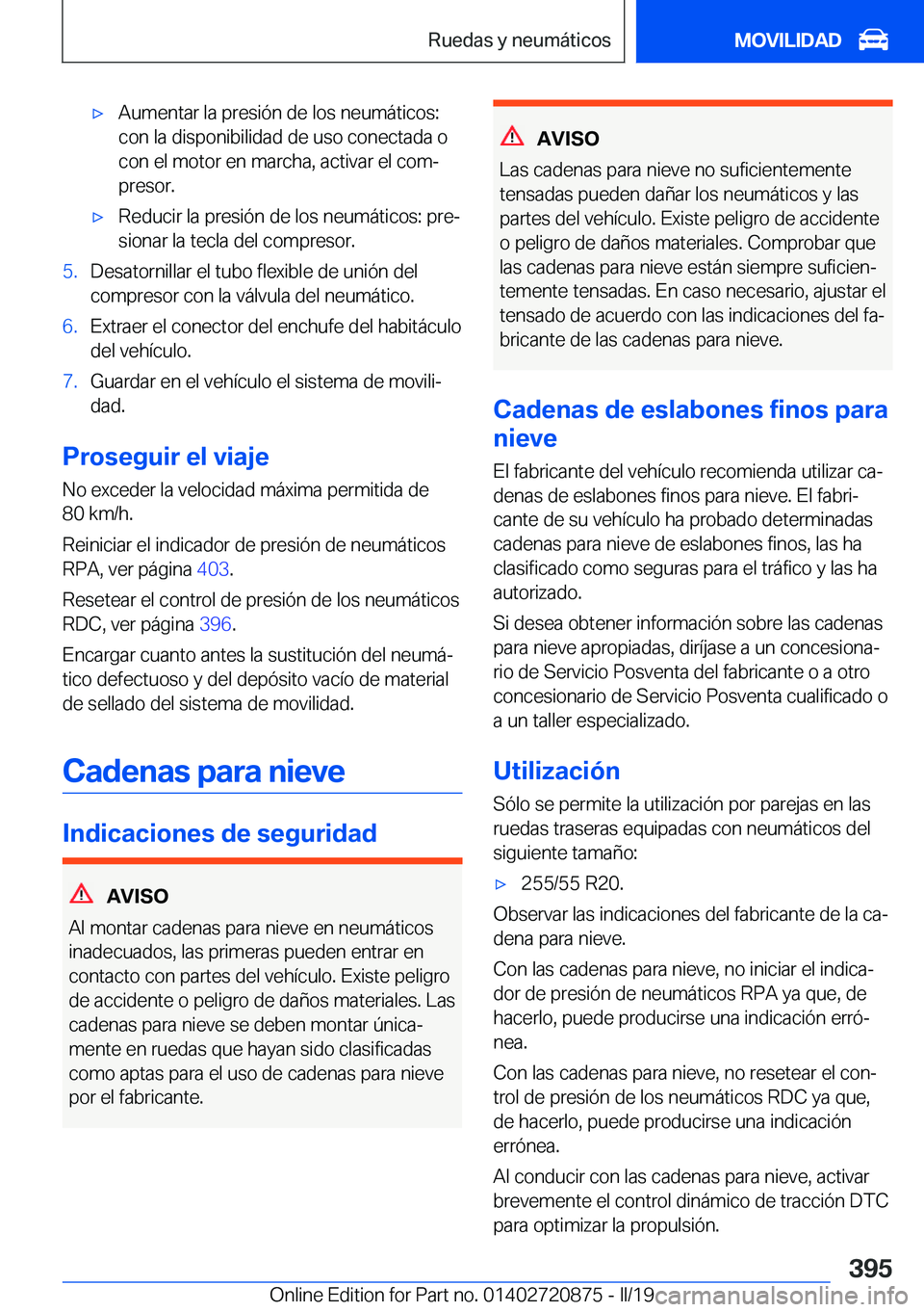 BMW X7 2019  Manuales de Empleo (in Spanish) x�A�u�m�e�n�t�a�r��l�a��p�r�e�s�i�