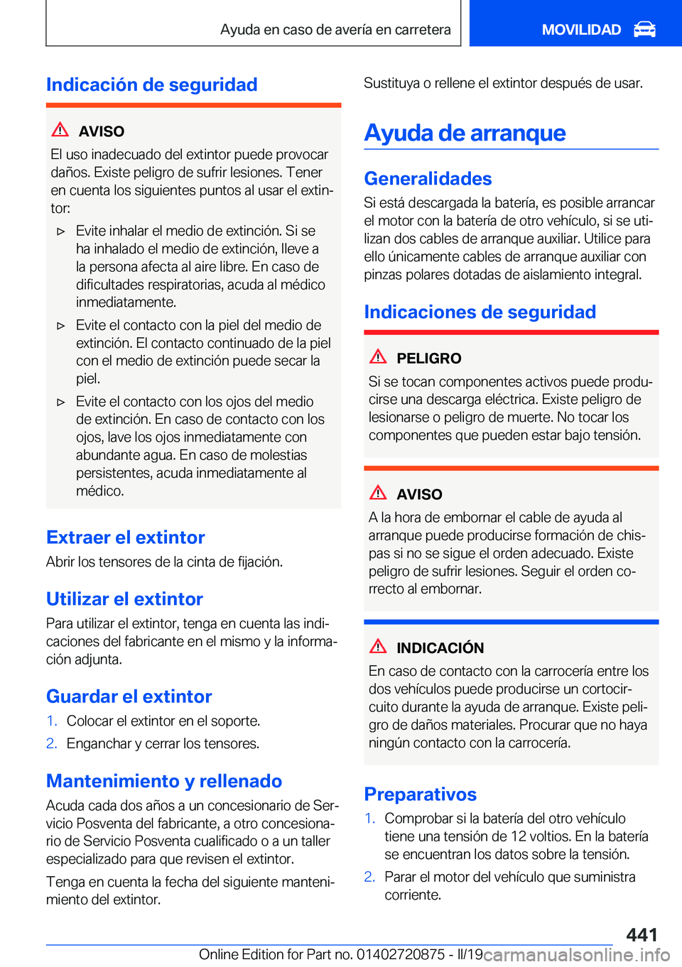 BMW X7 2019  Manuales de Empleo (in Spanish) �I�n�d�i�c�a�c�i�