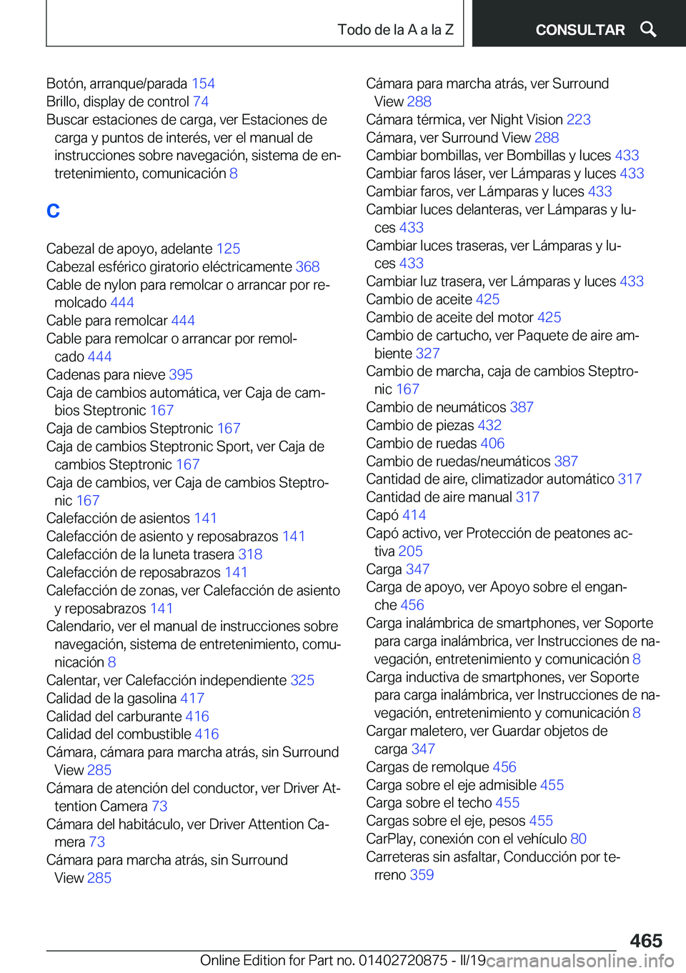 BMW X7 2019  Manuales de Empleo (in Spanish) �B�o�t�