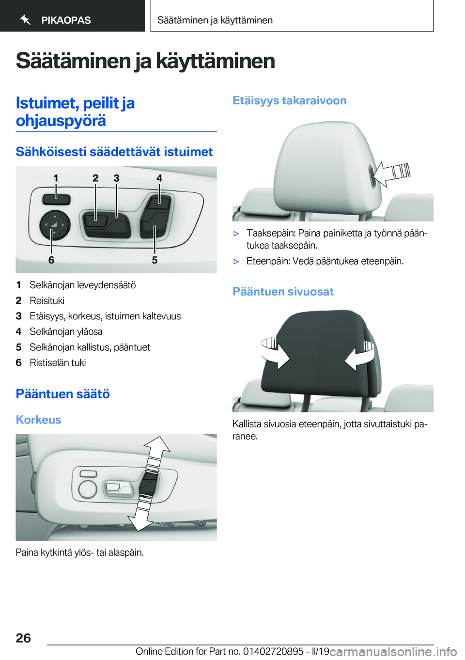 BMW X7 2019  Omistajan Käsikirja (in Finnish) �S�