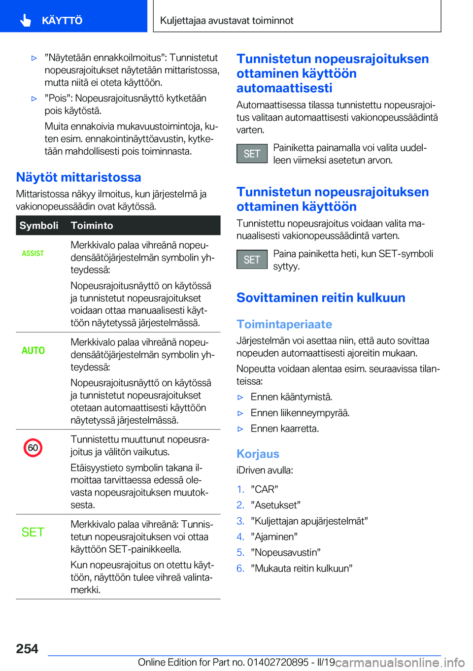 BMW X7 2019  Omistajan Käsikirja (in Finnish) 'xw�N�