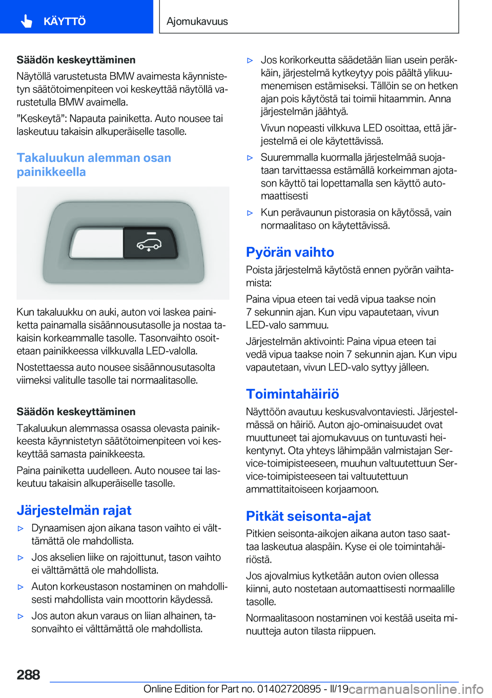 BMW X7 2019  Omistajan Käsikirja (in Finnish) �S�