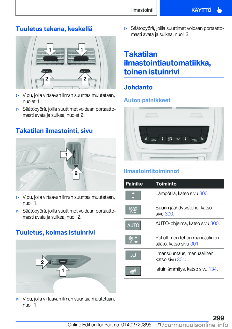 BMW X7 2019  Omistajan Käsikirja (in Finnish) �T�u�u�l�e�t�u�s��t�a�k�a�n�a�,��k�e�s�k�e�l�l�