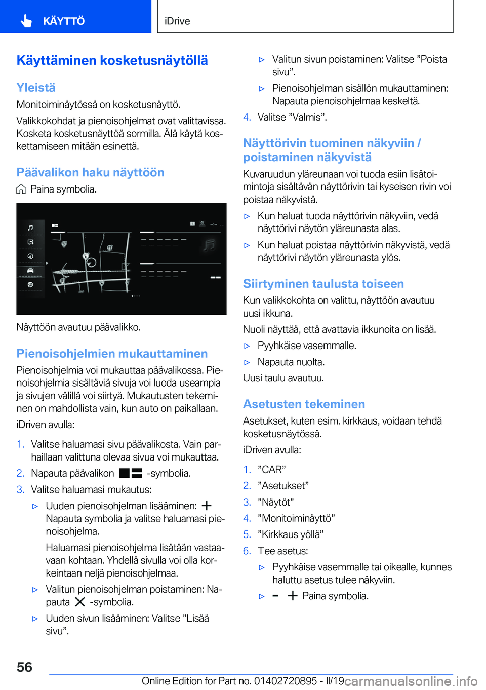 BMW X7 2019  Omistajan Käsikirja (in Finnish) �K�