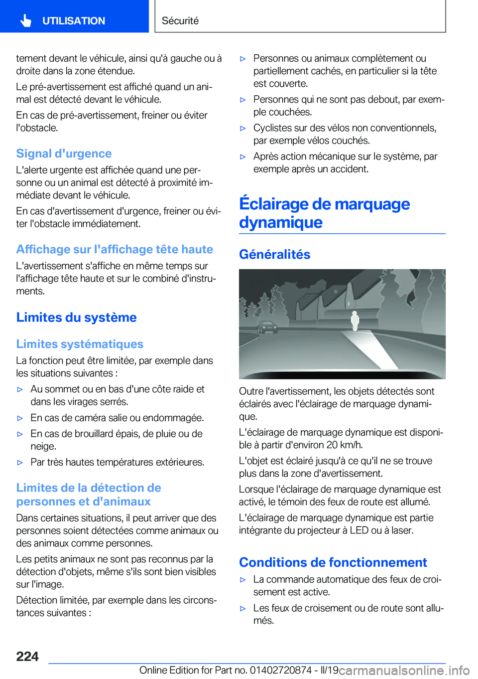 BMW X7 2019  Notices Demploi (in French) �t�e�m�e�n�t��d�e�v�a�n�t��l�e��v�é�h�i�c�u�l�e�,��a�i�n�s�i��q�u�'�