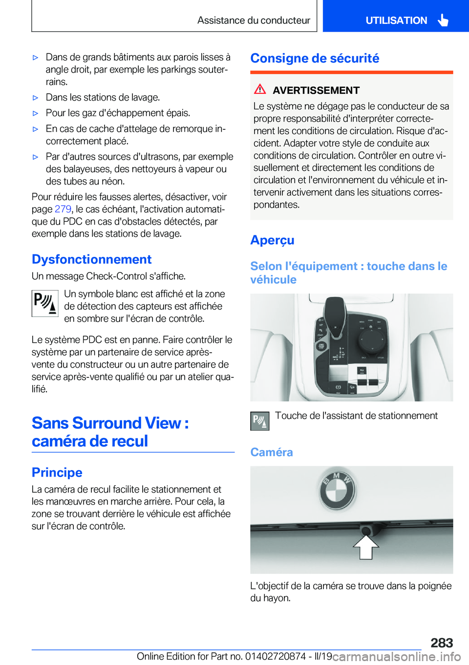 BMW X7 2019  Notices Demploi (in French) 'x�D�a�n�s��d�e��g�r�a�n�d�s��b�