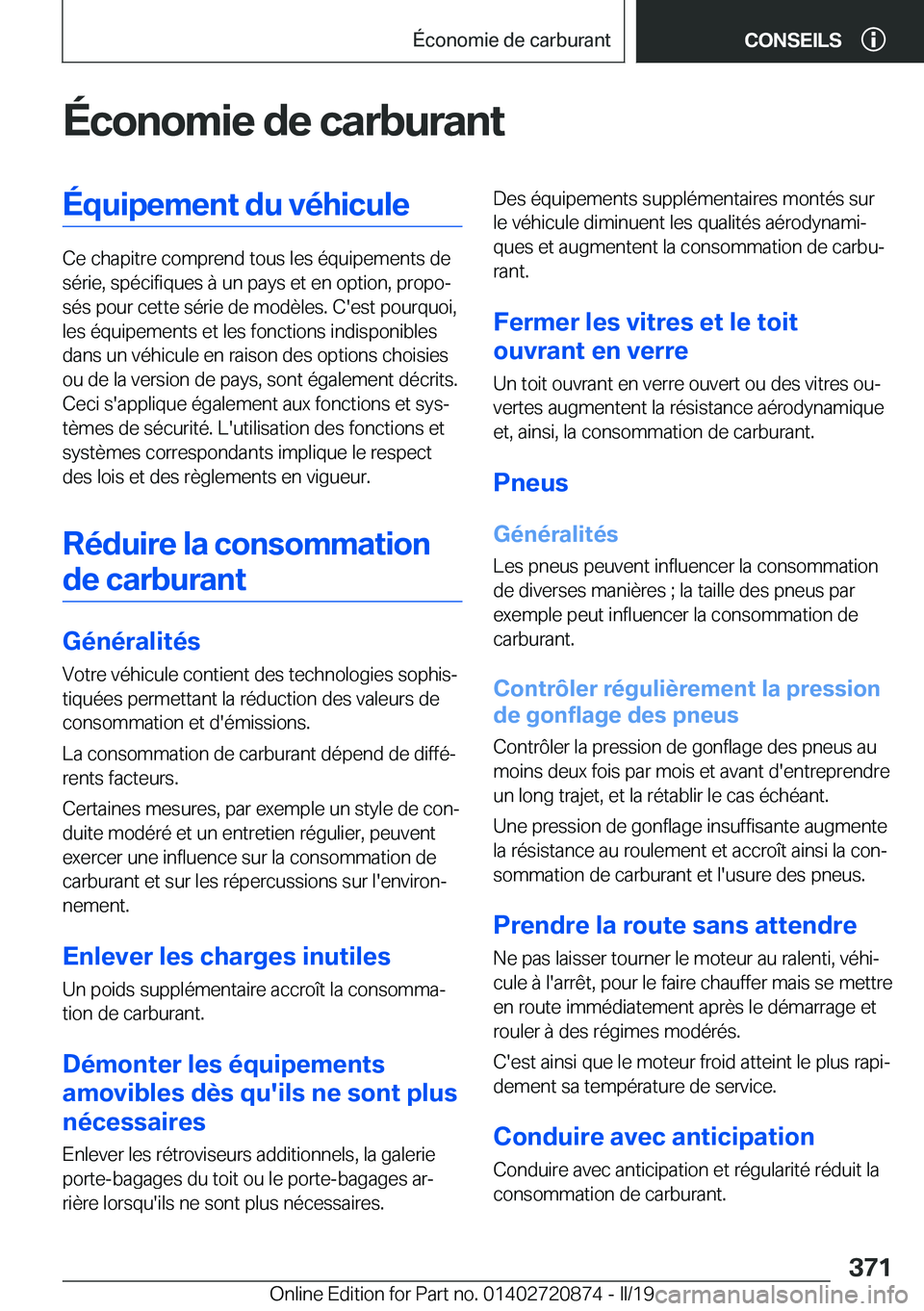 BMW X7 2019  Notices Demploi (in French) �