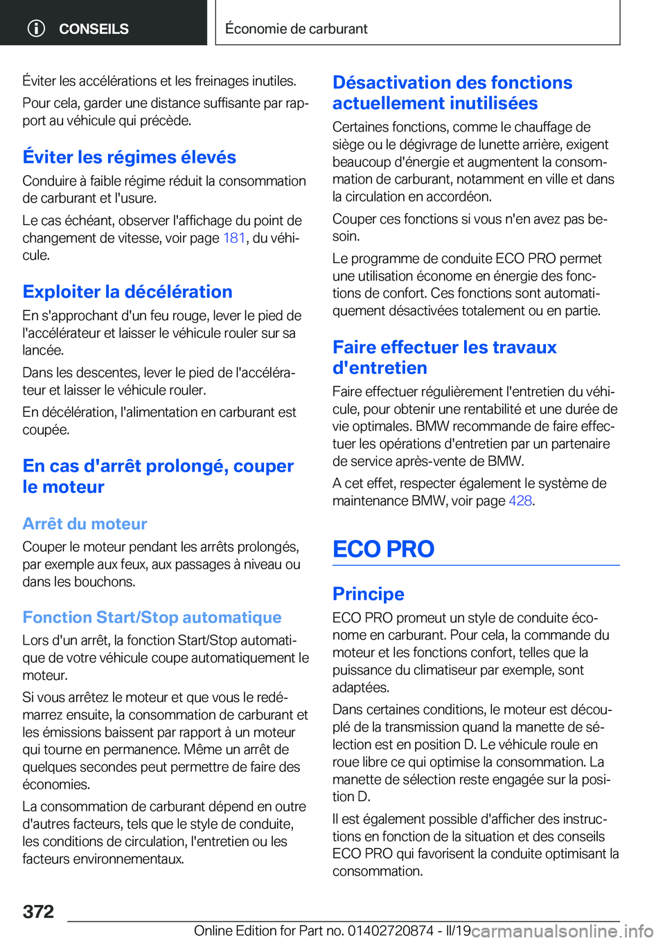 BMW X7 2019  Notices Demploi (in French) �