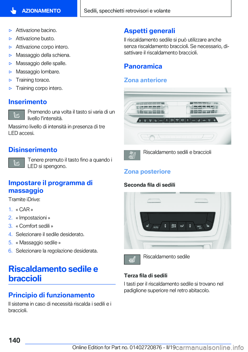 BMW X7 2019  Libretti Di Uso E manutenzione (in Italian) 'x�A�t�t�i�v�a�z�i�o�n�e��b�a�c�i�n�o�.'x�A�t�t�i�v�a�z�i�o�n�e��b�u�s�t�o�.'x�A�t�t�i�v�a�z�i�o�n�e��c�o�r�p�o��i�n�t�e�r�o�.'x�M�a�s�s�a�g�g�i�o��d�e�l�l�a��s�c�h�i�e�n�a�.'