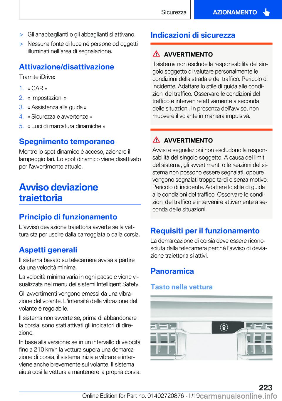 BMW X7 2019  Libretti Di Uso E manutenzione (in Italian) 'x�G�l�i��a�n�a�b�b�a�g�l�i�a�n�t�i��o��g�l�i��a�b�b�a�g�l�i�a�n�t�i��s�i��a�t�t�i�v�a�n�o�.'x�N�e�s�s�u�n�a��f�o�n�t�e��d�i��l�u�c�e��n�é��p�e�r�s�o�n�e��o�d��o�g�g�e�t�t�i�i�l�