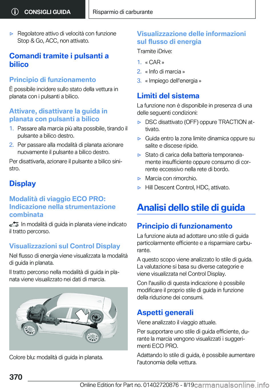 BMW X7 2019  Libretti Di Uso E manutenzione (in Italian) 'x�R�e�g�o�l�a�t�o�r�e��a�t�t�i�v�o��d�i��v�e�l�o�c�i�t�