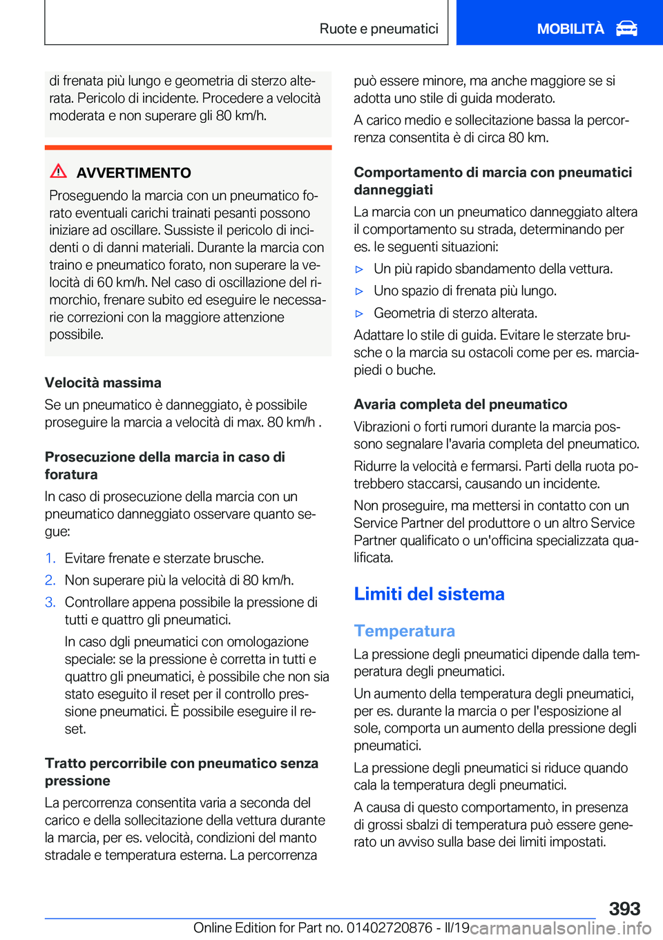 BMW X7 2019  Libretti Di Uso E manutenzione (in Italian) �d�i��f�r�e�n�a�t�a��p�i�