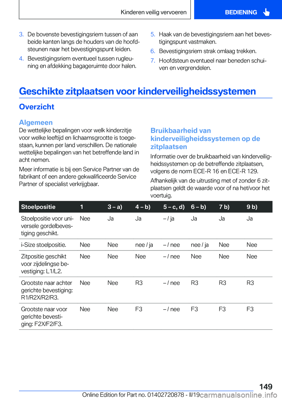 BMW X7 2019  Instructieboekjes (in Dutch) �3�.�D�e��b�o�v�e�n�s�t�e��b�e�v�e�s�t�i�g�i�n�g�s�r�i�e�m��t�u�s�s�e�n��o�f��a�a�n�b�e�i�d�e��k�a�n�t�e�n��l�a�n�g�s��d�e��h�o�u�d�e�r�s��v�a�n��d�e��h�o�o�f�dj
�s�t�e�u�n�e�n��n�a�a�r�