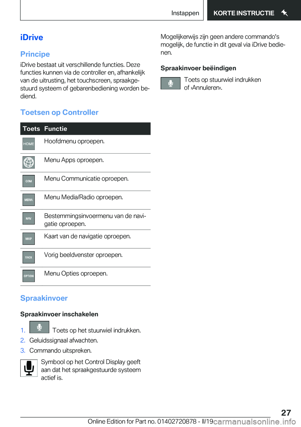 BMW X7 2019  Instructieboekjes (in Dutch) �i�D�r�i�v�e
�P�r�i�n�c�i�p�e �i�D�r�i�v�e��b�e�s�t�a�a�t��u�i�t��v�e�r�s�c�h�i�l�l�e�n�d�e��f�u�n�c�t�i�e�s�.��D�e�z�e�f�u�n�c�t�i�e�s��k�u�n�n�e�n��v�i�a��d�e��c�o�n�t�r�o�l�l�e�r��e�n�,�
