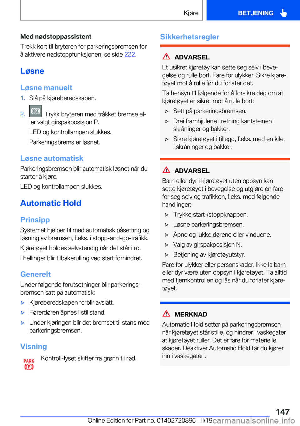 BMW X7 2019  InstruksjonsbØker (in Norwegian) �M�e�d��n�