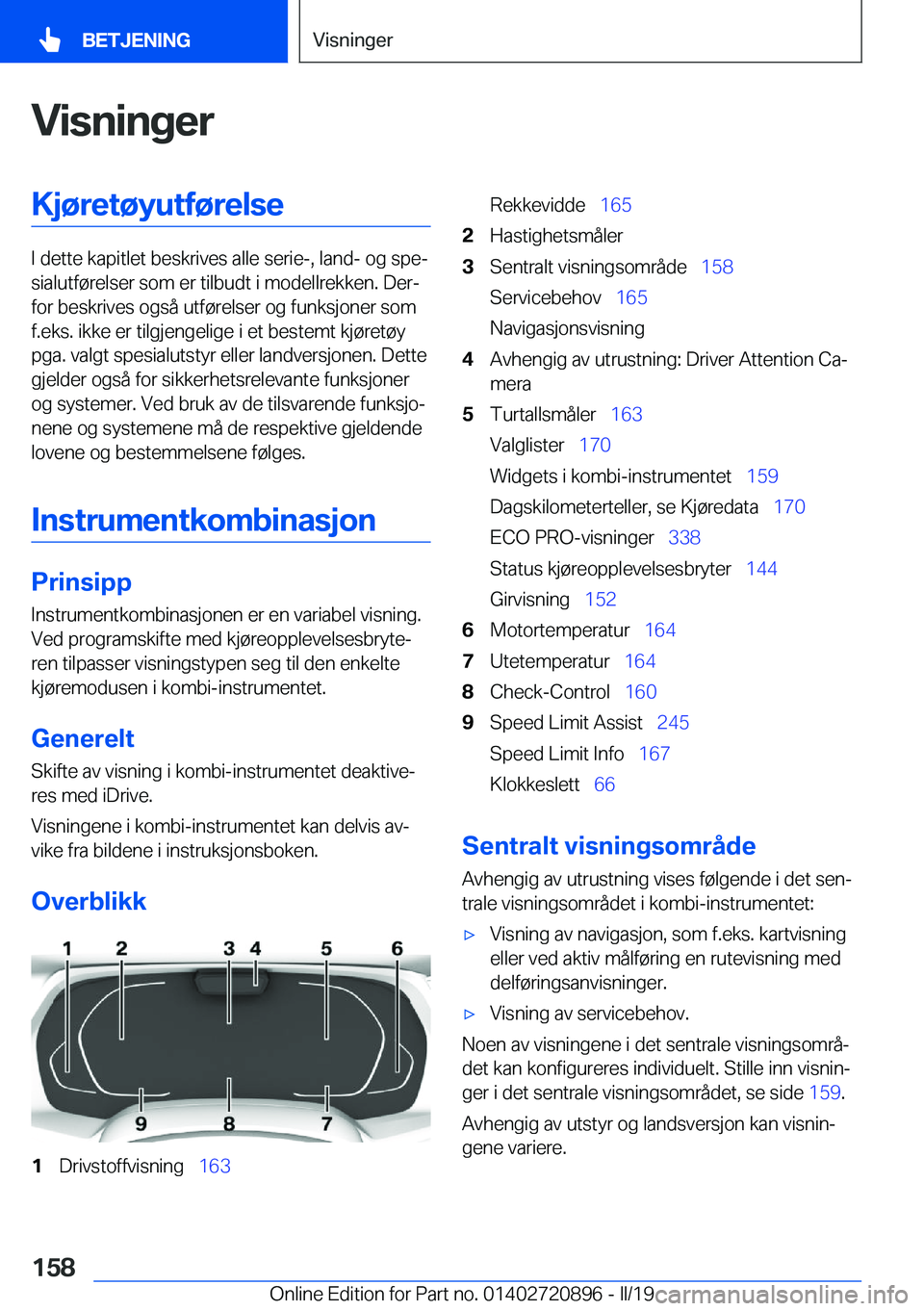 BMW X7 2019  InstruksjonsbØker (in Norwegian) �V�i�s�n�i�n�g�e�r�K�j�