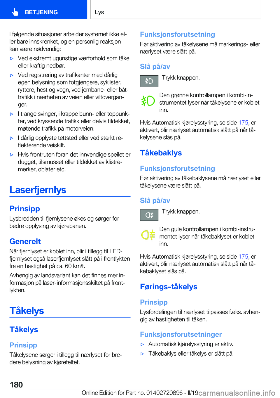 BMW X7 2019  InstruksjonsbØker (in Norwegian) �I��f�