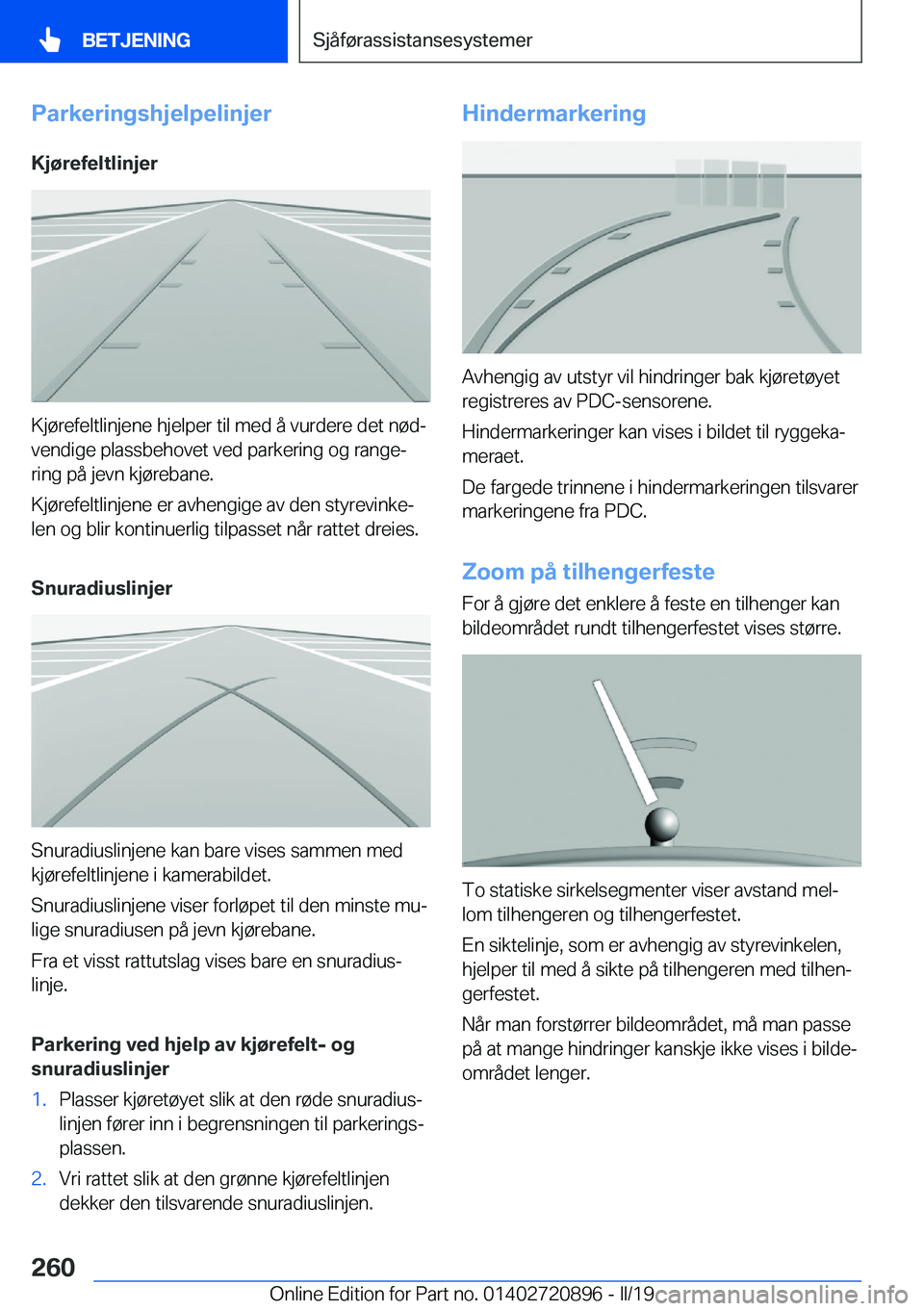 BMW X7 2019  InstruksjonsbØker (in Norwegian) �P�a�r�k�e�r�i�n�g�s�h�j�e�l�p�e�l�i�n�j�e�r�K�j�