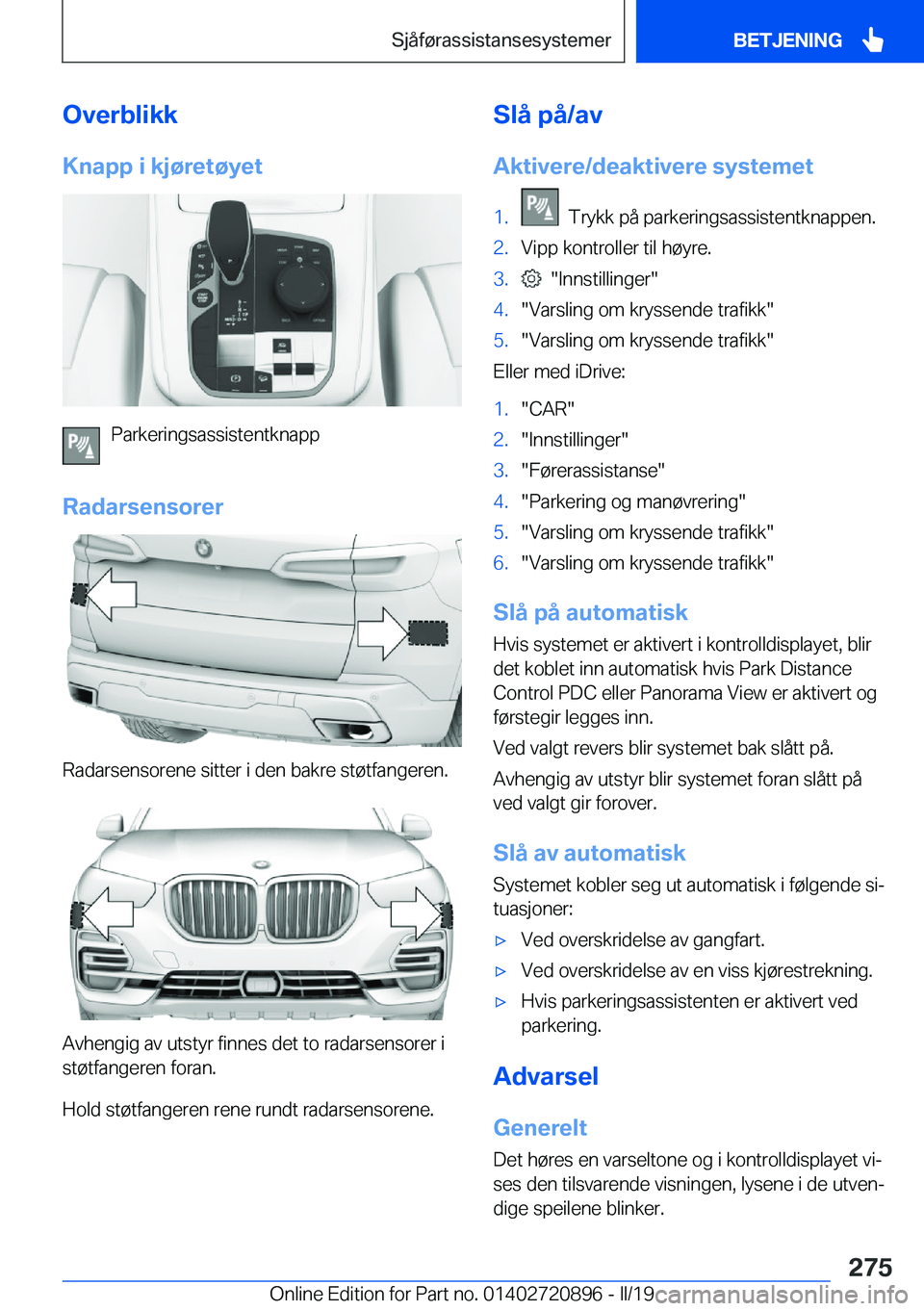 BMW X7 2019  InstruksjonsbØker (in Norwegian) �O�v�e�r�b�l�i�k�k�K�n�a�p�p��i��k�j�