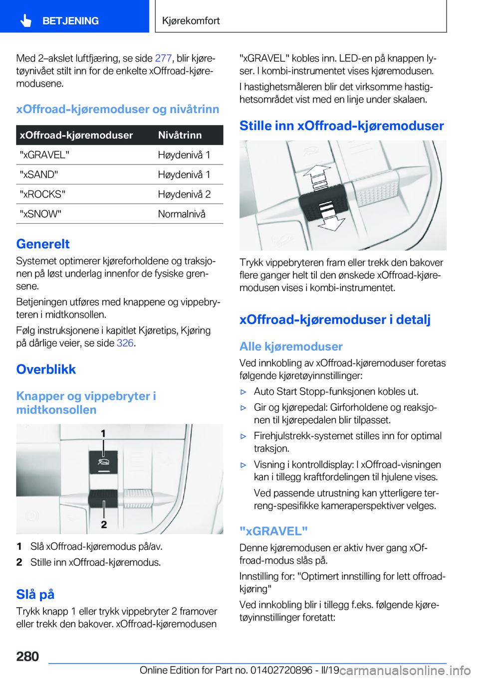 BMW X7 2019  InstruksjonsbØker (in Norwegian) �M�e�d��2m�a�k�s�l�e�t��l�u�f�t�f�j�æ�r�i�n�g�,��s�e��s�i�d�e��2�7�7�,��b�l�i�r��k�j�