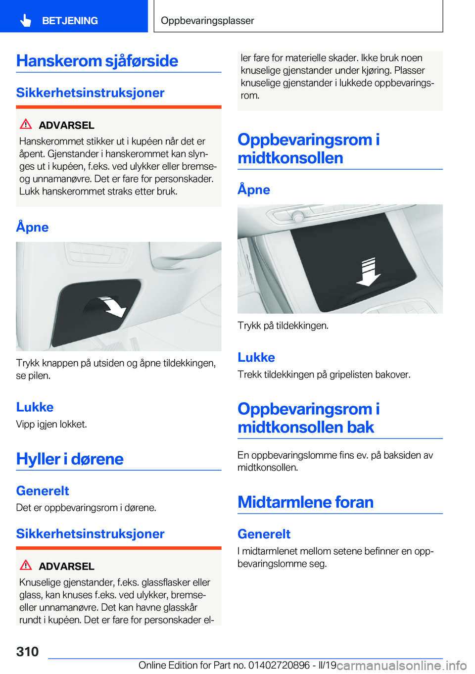 BMW X7 2019  InstruksjonsbØker (in Norwegian) �H�a�n�s�k�e�r�o�m��s�j�å�f�