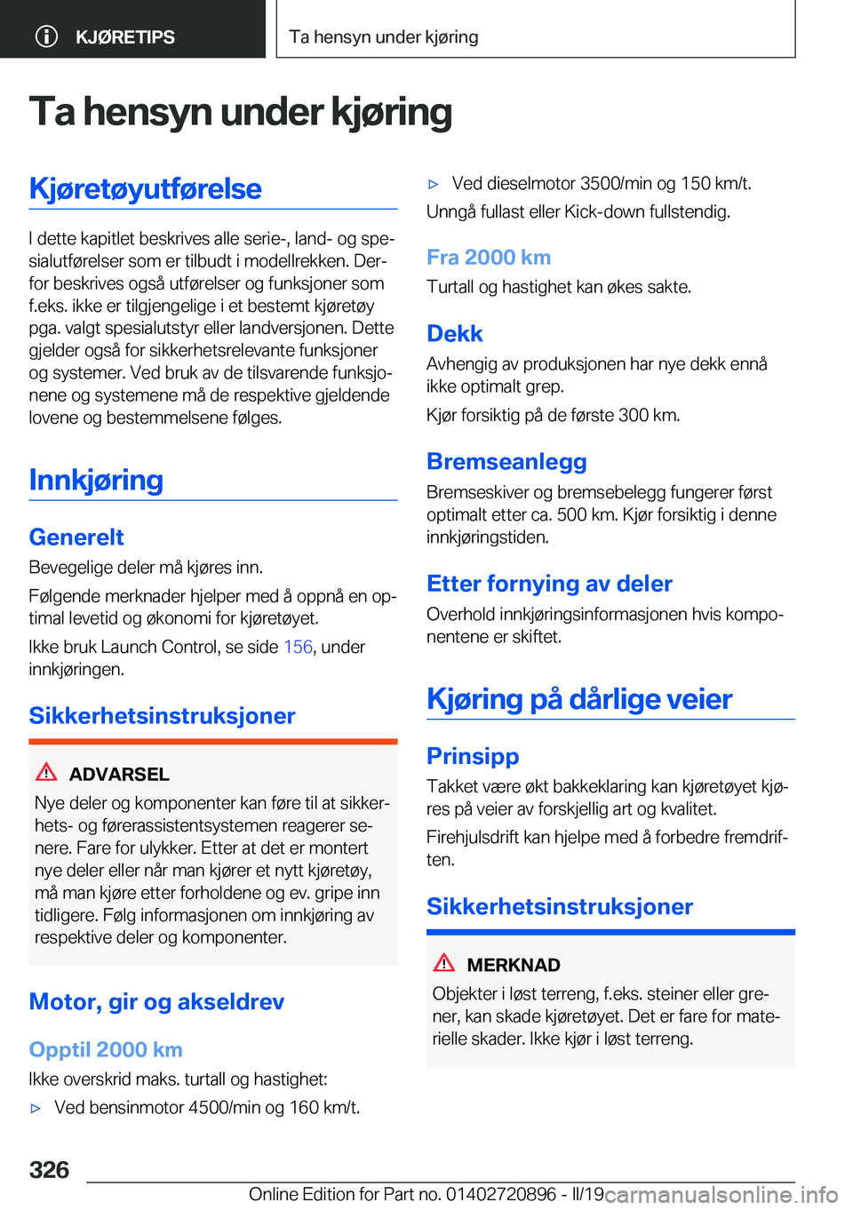 BMW X7 2019  InstruksjonsbØker (in Norwegian) �T�a��h�e�n�s�y�n��u�n�d�e�r��k�j�