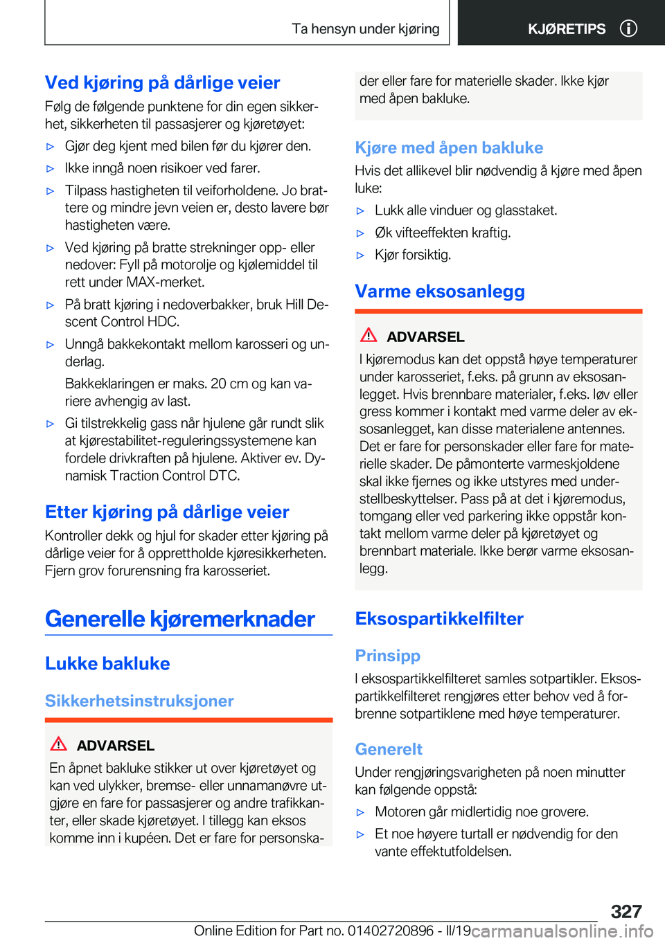 BMW X7 2019  InstruksjonsbØker (in Norwegian) �V�e�d��k�j�