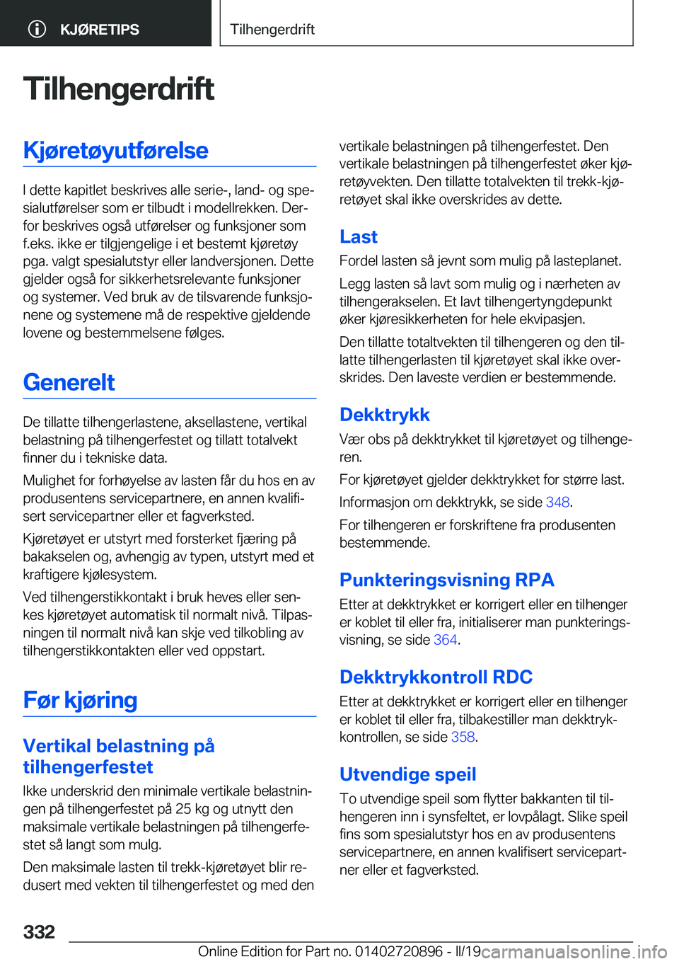 BMW X7 2019  InstruksjonsbØker (in Norwegian) �T�i�l�h�e�n�g�e�r�d�r�i�f�t�K�j�