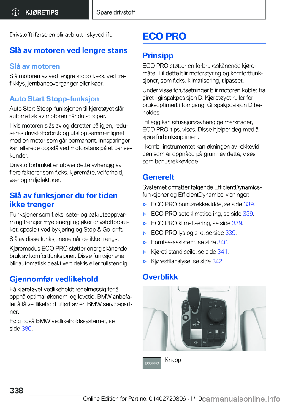 BMW X7 2019  InstruksjonsbØker (in Norwegian) �D�r�i�v�s�t�o�f�f�t�i�l�f�