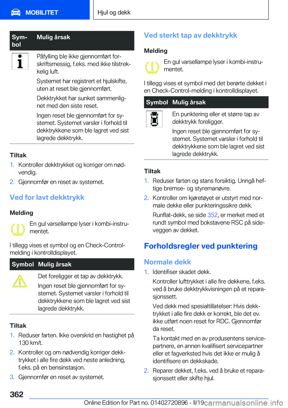 BMW X7 2019  InstruksjonsbØker (in Norwegian) �S�y�mj
�b�o�l�M�u�l�i�g��å�r�s�a�k�P�å�f�y�l�l�i�n�g��b�l�e��i�k�k�e��g�j�e�n�n�o�m�f�