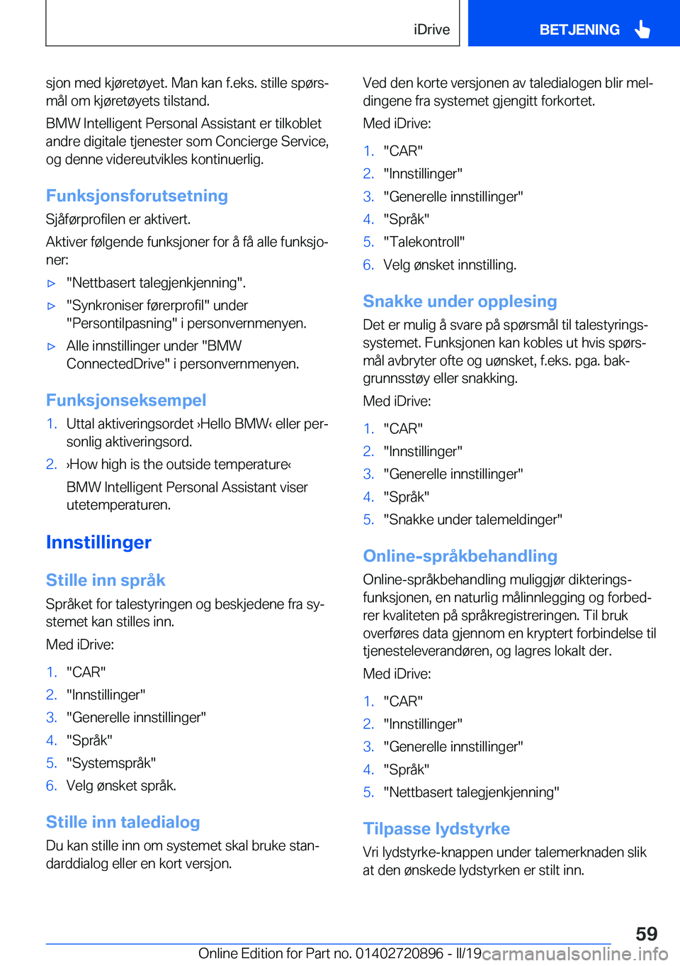BMW X7 2019  InstruksjonsbØker (in Norwegian) �s�j�o�n��m�e�d��k�j�