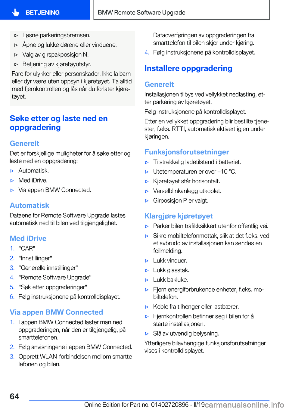BMW X7 2019  InstruksjonsbØker (in Norwegian) x�L�