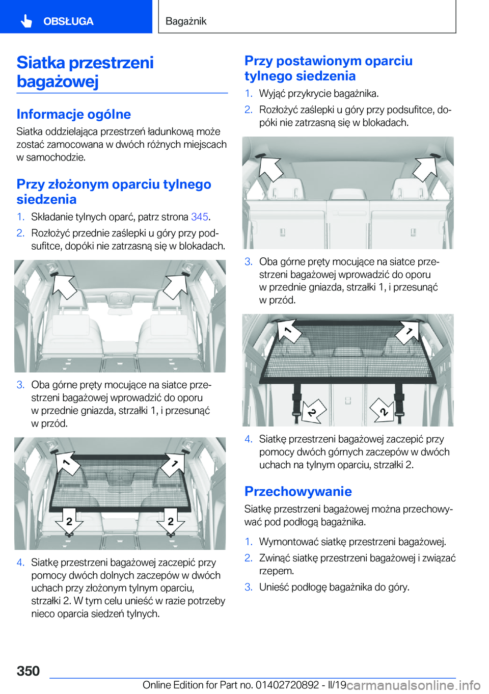 BMW X7 2019  Instrukcja obsługi (in Polish) �S�i�a�t�k�a��p�r�z�e�s�t�r�z�e�n�i�b�a�g�a9�o�w�e�j
�I�n�f�o�r�m�a�c�j�e��o�g�