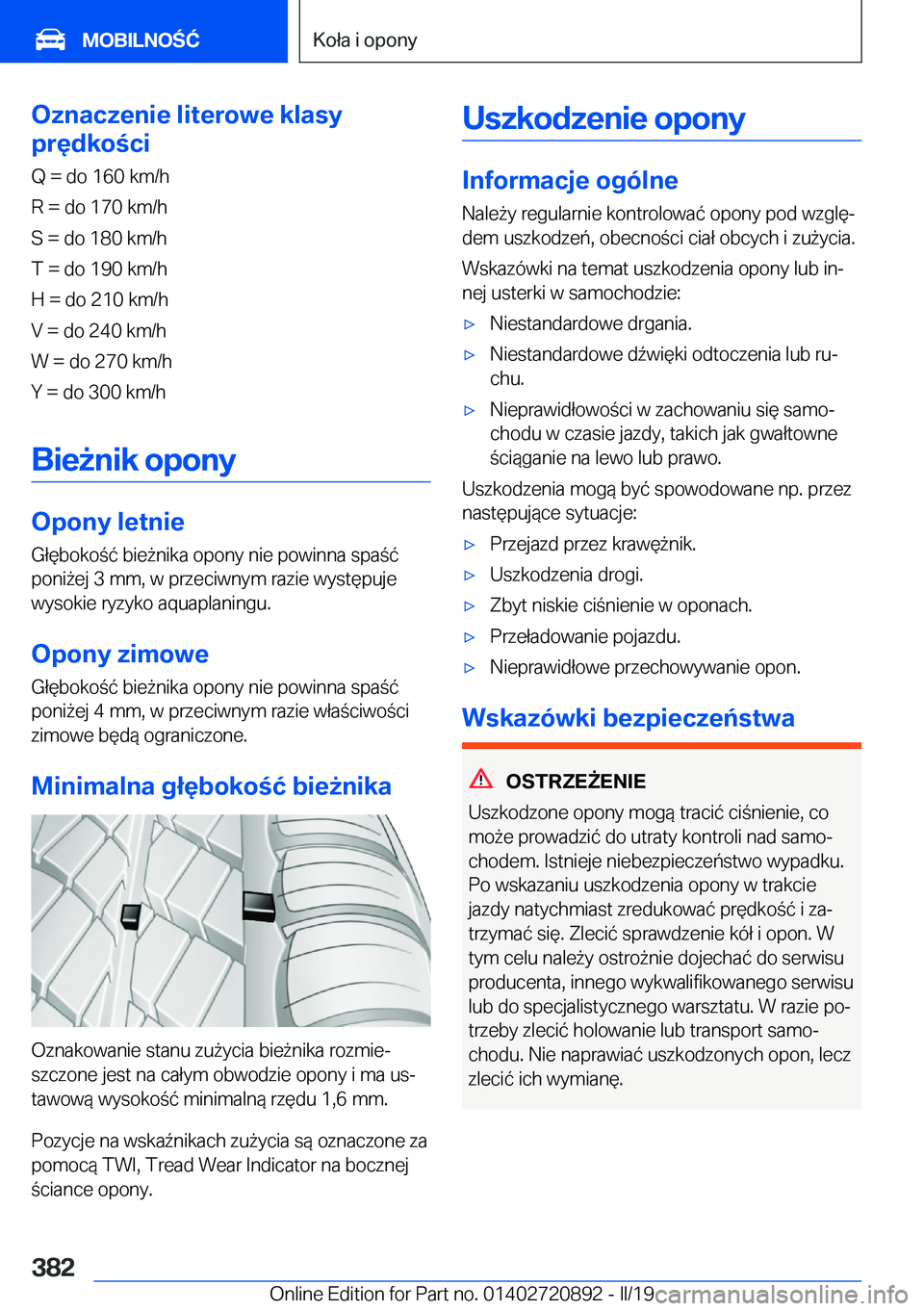 BMW X7 2019  Instrukcja obsługi (in Polish) �O�z�n�a�c�z�e�n�i�e��l�i�t�e�r�o�w�e��k�l�a�s�y
�p�r�