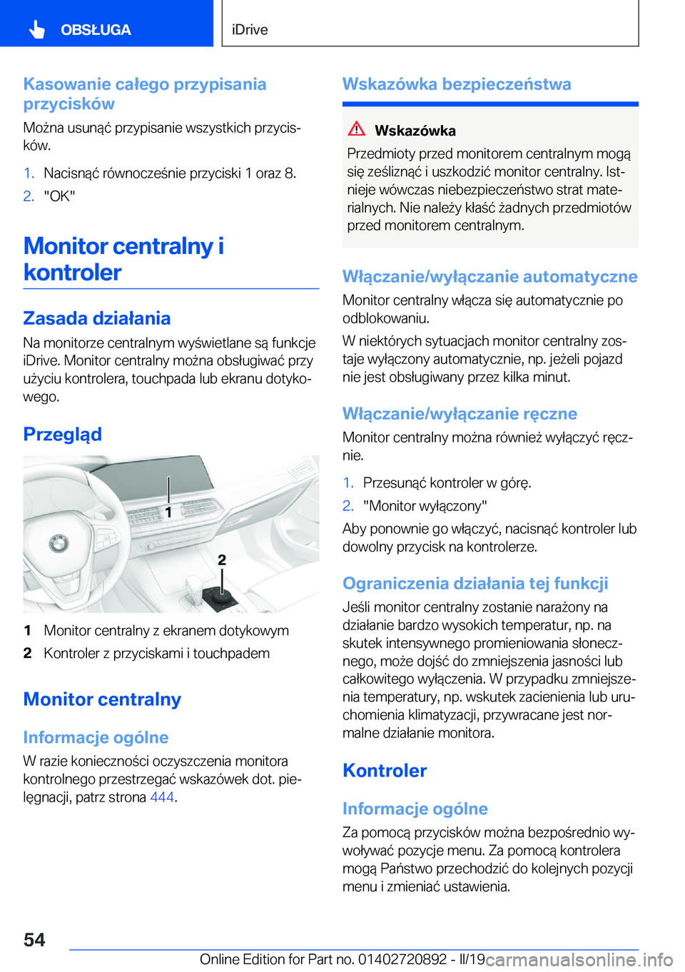 BMW X7 2019  Instrukcja obsługi (in Polish) �K�a�s�o�w�a�n�i�e��c�a�ł�e�g�o��p�r�z�y�p�i�s�a�n�i�a
�p�r�z�y�c�i�s�k�