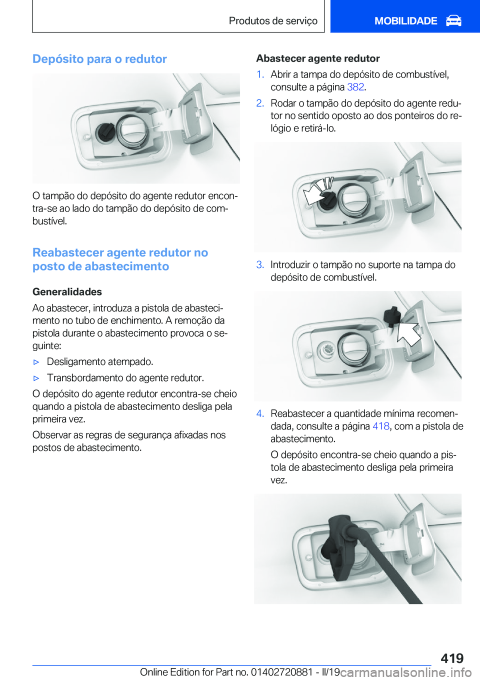 BMW X7 2019  Manual do condutor (in Portuguese) �D�e�p�