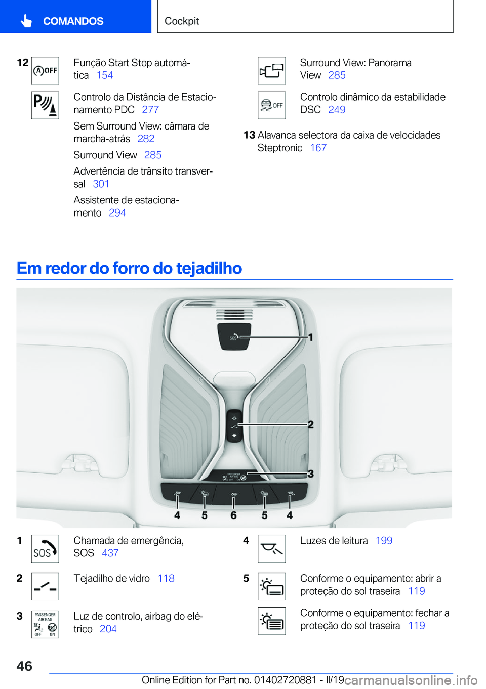 BMW X7 2019  Manual do condutor (in Portuguese) �1�2�F�u�n�