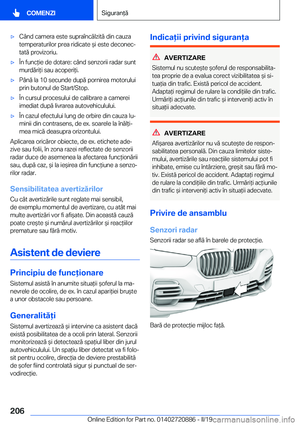 BMW X7 2019  Ghiduri De Utilizare (in Romanian) 'x�C�
