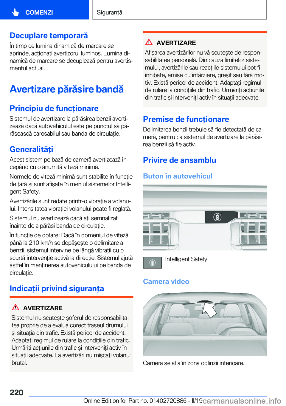 BMW X7 2019  Ghiduri De Utilizare (in Romanian) �D�e�c�u�p�l�a�r�e��t�e�m�p�o�r�a�r�