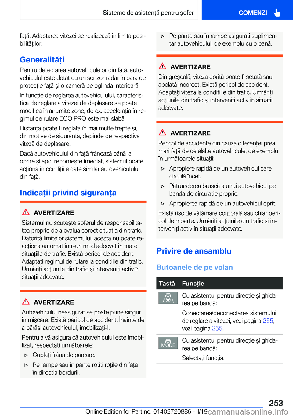 BMW X7 2019  Ghiduri De Utilizare (in Romanian) �f�a*�