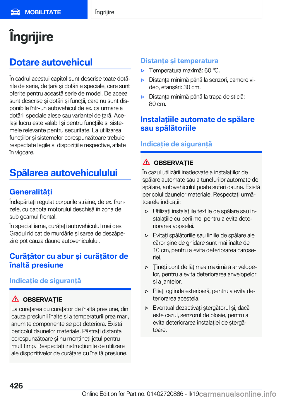 BMW X7 2019  Ghiduri De Utilizare (in Romanian) �
