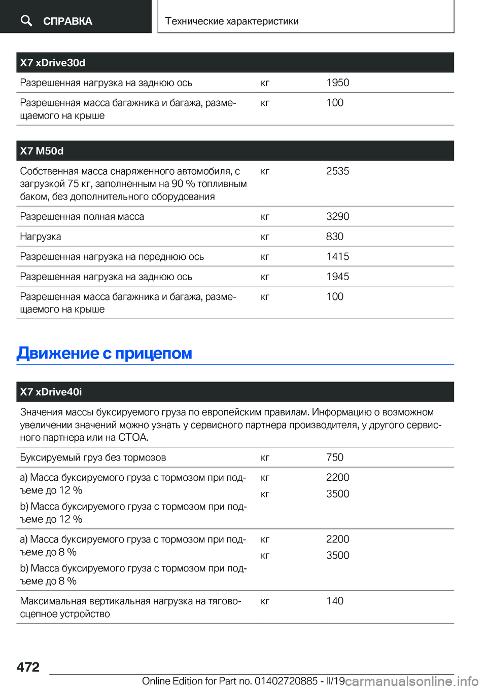 BMW X7 2019  Руково �X�7��x�D�r�i�v�e�3�0�d 